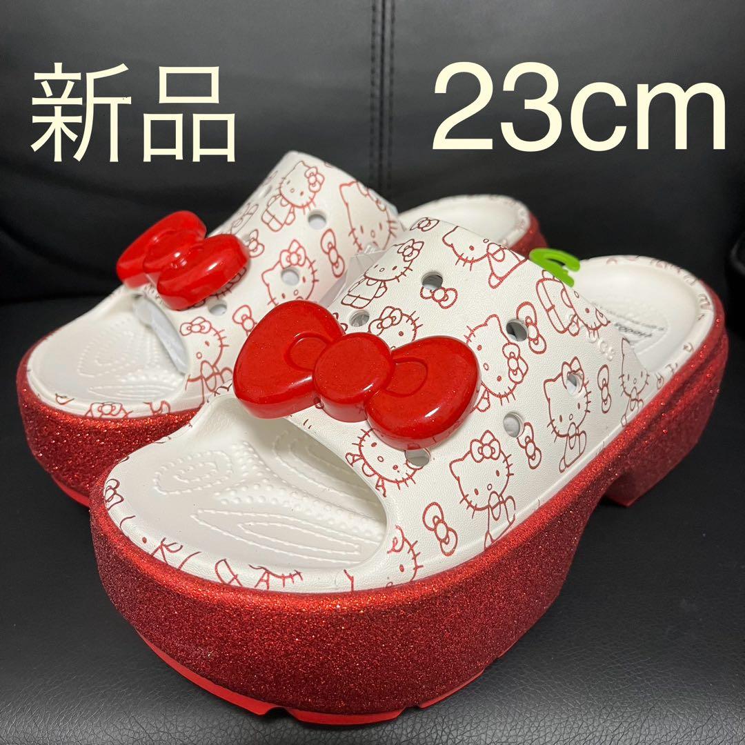 新品 Hello Kitty × Crocs Stomp Slide 23cm