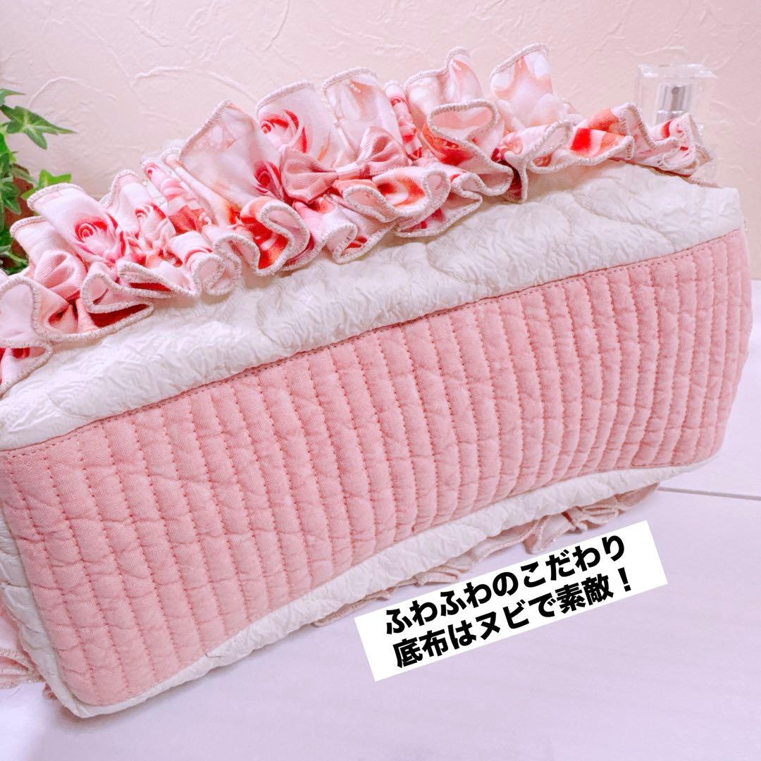 フ*ー様 コヤンイサムチョン♡リトルサンダーちゃんの薔薇と蝶々のフリルトートバッ