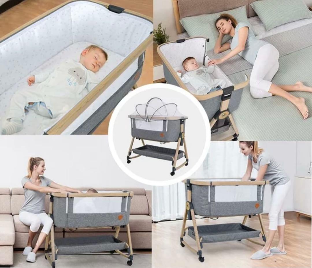 2024年版　HZDMJベージュ　ベビーベッド