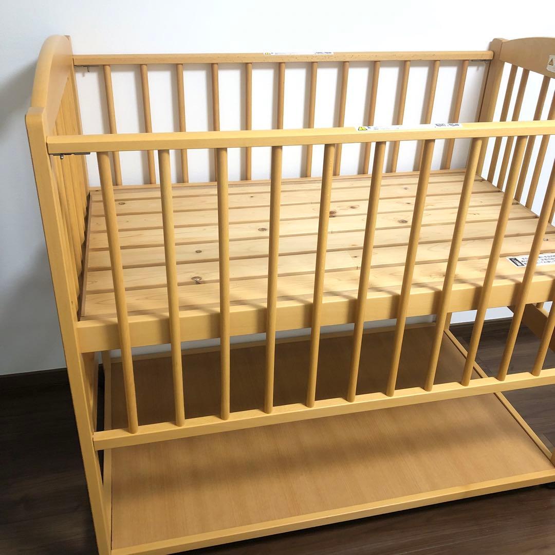 日本製ベビーベッド　サワベビー　Ｃ型ステラ　ナチュラル