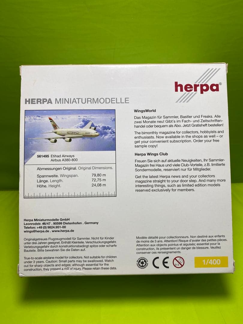 [値下げ]ETIHAD航空 AIRBUS A380 1/400