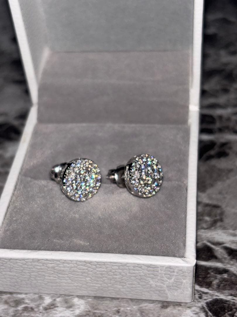 モアサナイト 10mm 丸型 両耳ピアス イヤリング