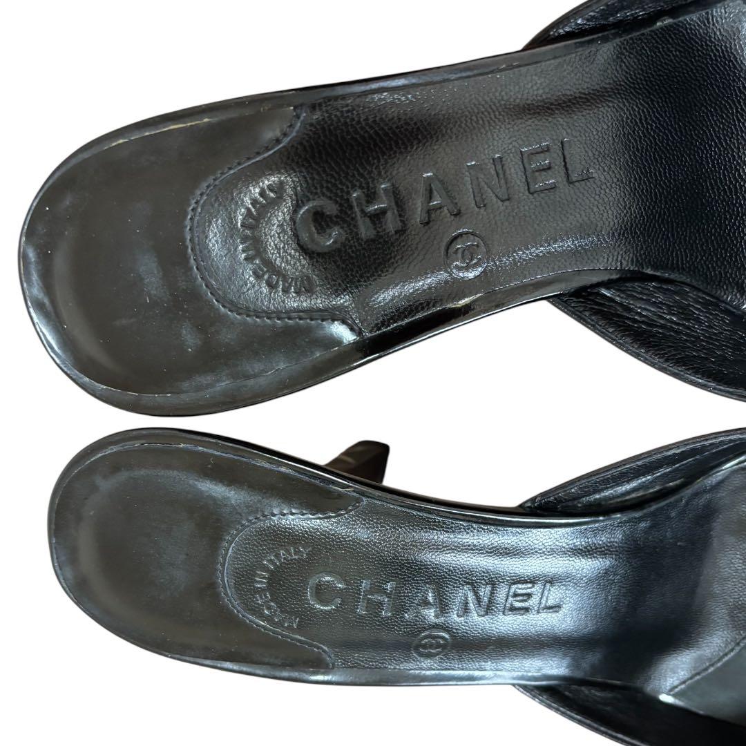 【極美品】シャネルCHANEL★付属品あり★ココマーク★レザー★ミュール黒24