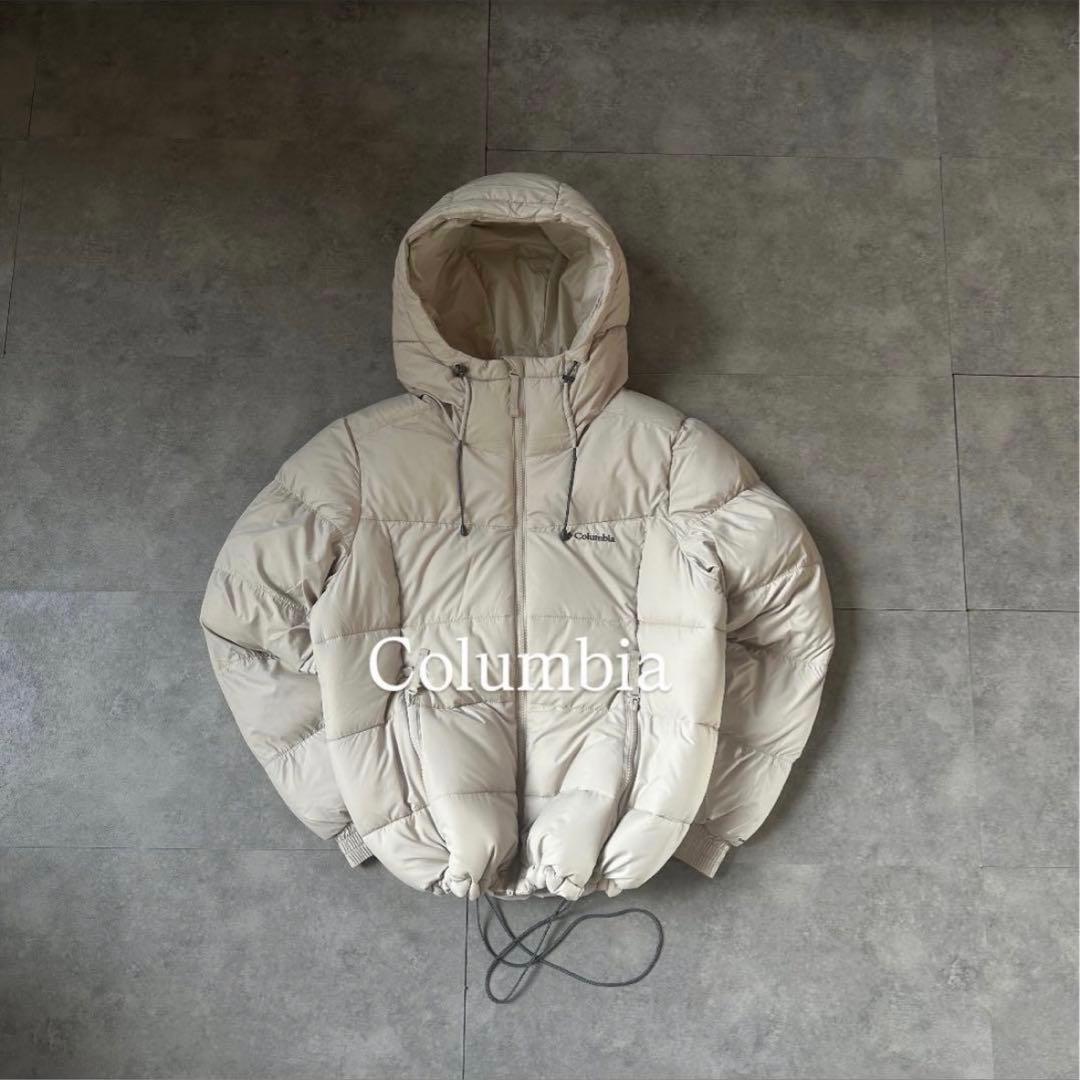 【希少カラー⭐️】極暖Columbia ダウンジャケット　ベージュ　白　極美品