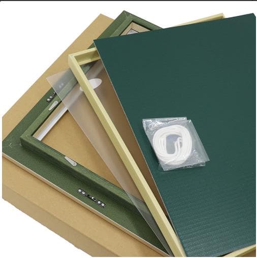 アクリル画　原画　「タンポポの咲くフィールド01」額縁付　F4サイズ　キャンバス