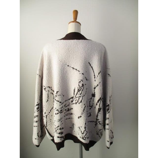 ayane アヤン ニットジャガードモフモフカーディガン