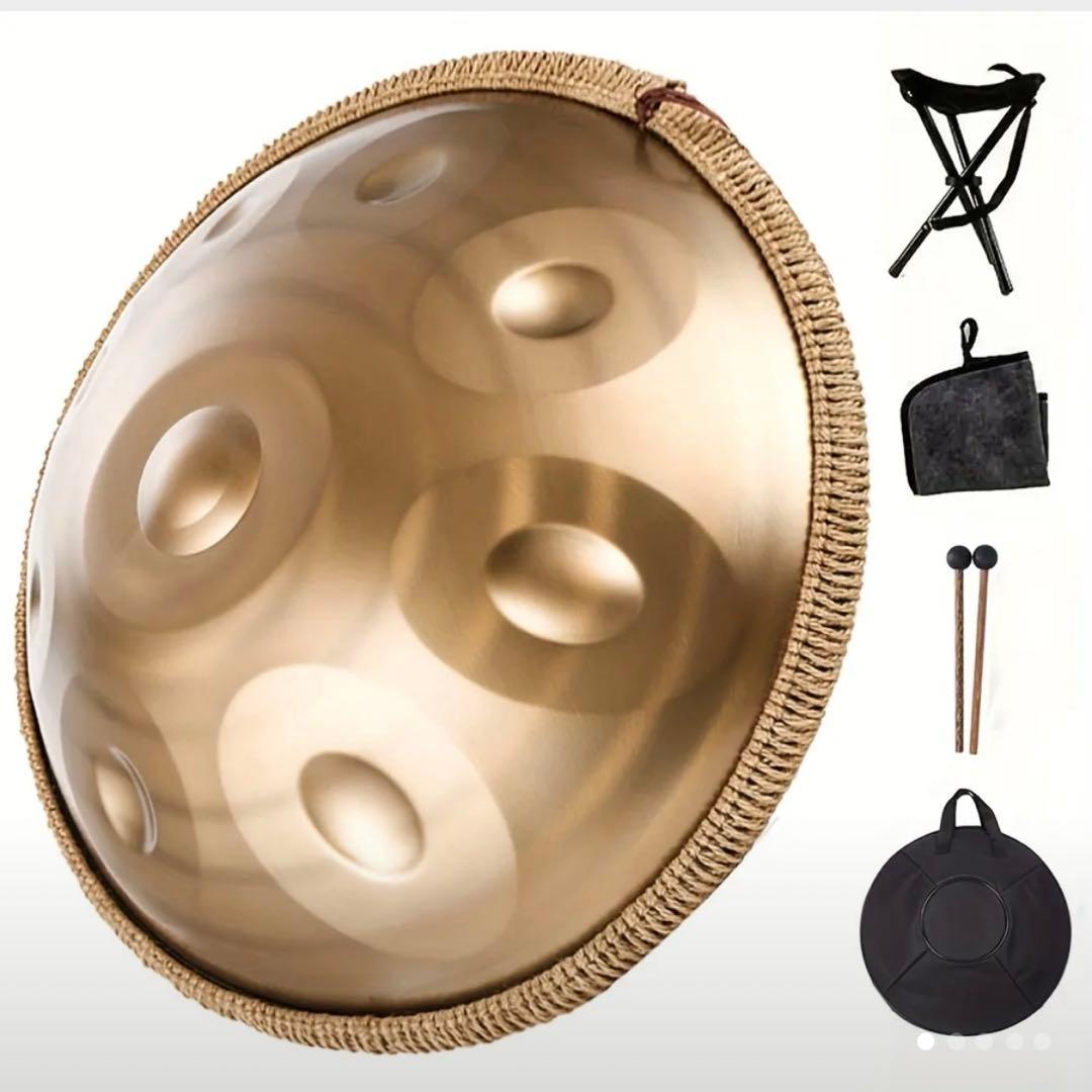 新品 ハンドパン 9音 Dマイナー　バッグ付 46cm