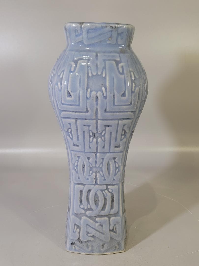 中国 饕餮紋 青釉瓶 DT753