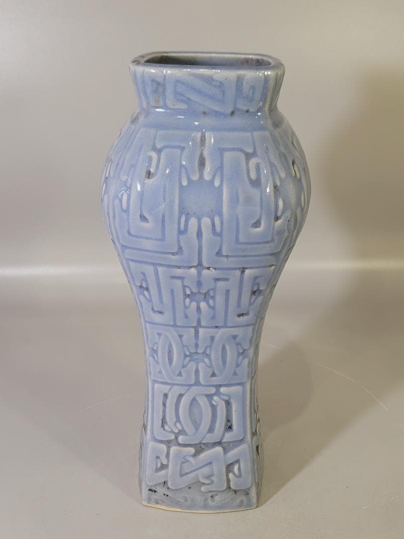 中国 饕餮紋 青釉瓶 DT753