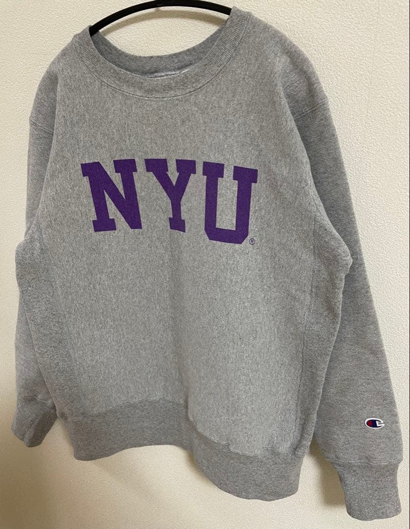 Champion NYU リバースウィーブ 赤タグ USA製 スウェット L