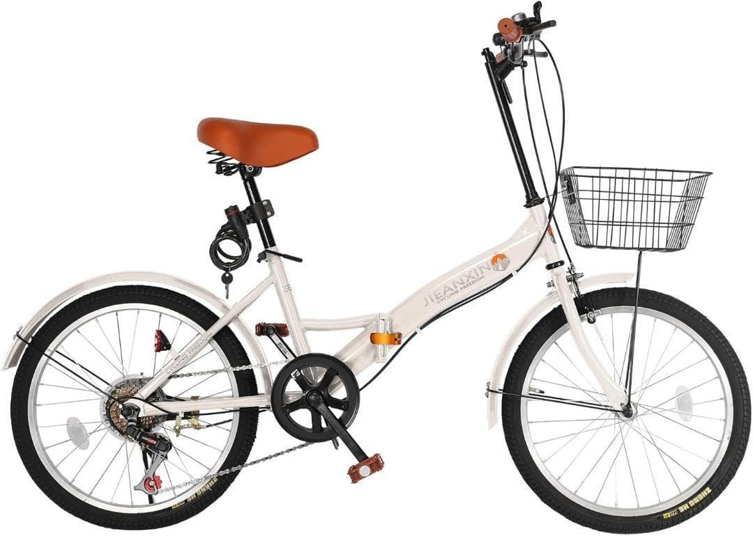 自転車 折りたたみ自転車 20インチ 7段変速 高炭素鋼フレーム 防滑タイヤ