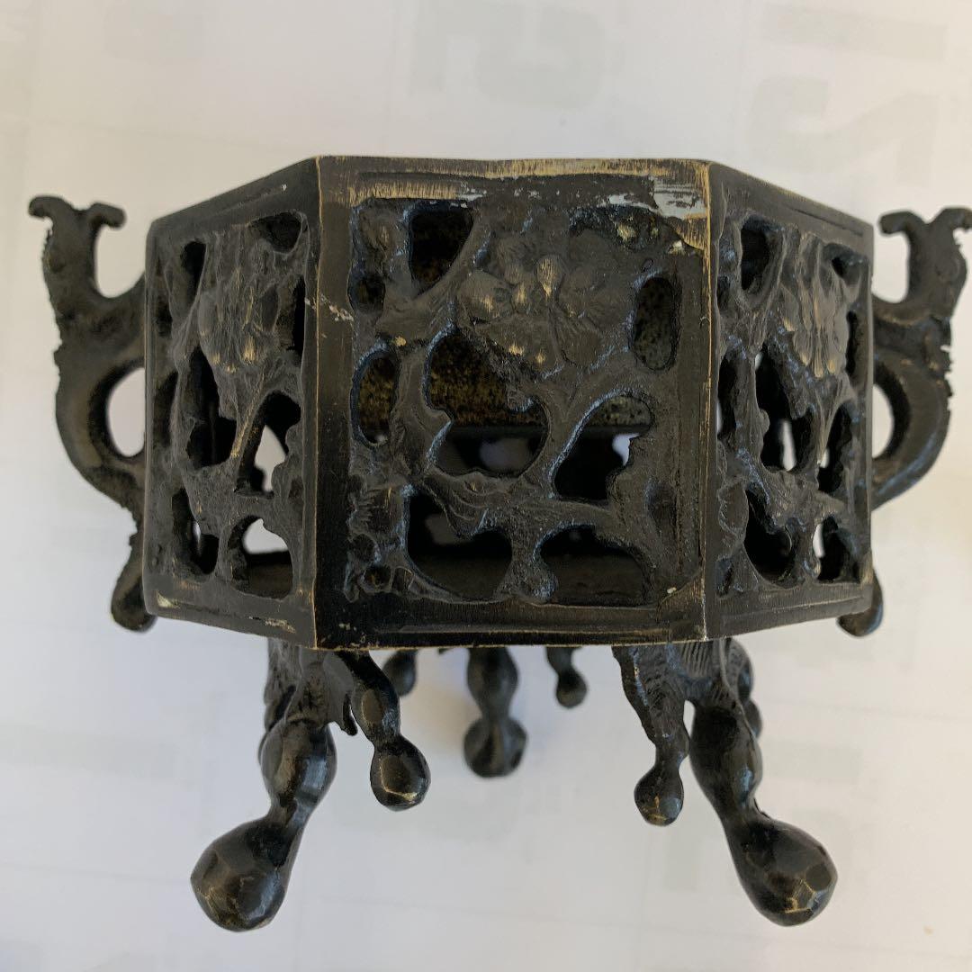 香炉　唐金　真鍮製