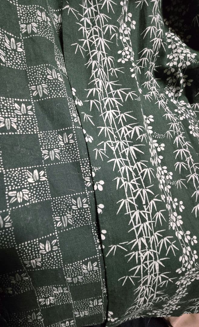 ★★年末まで、日本橋竺仙超レア 籠染 竹×萩 良柄★