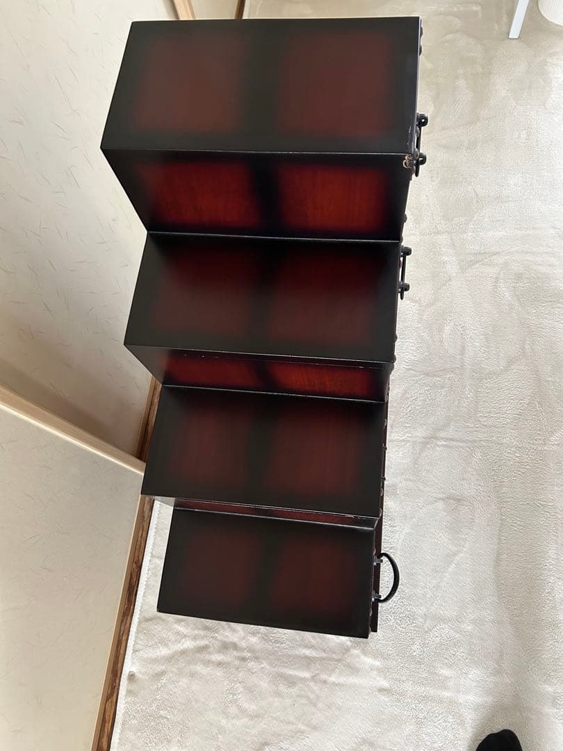 ★送料込み★木製階段型収納タンス　和たんす　和風たんす