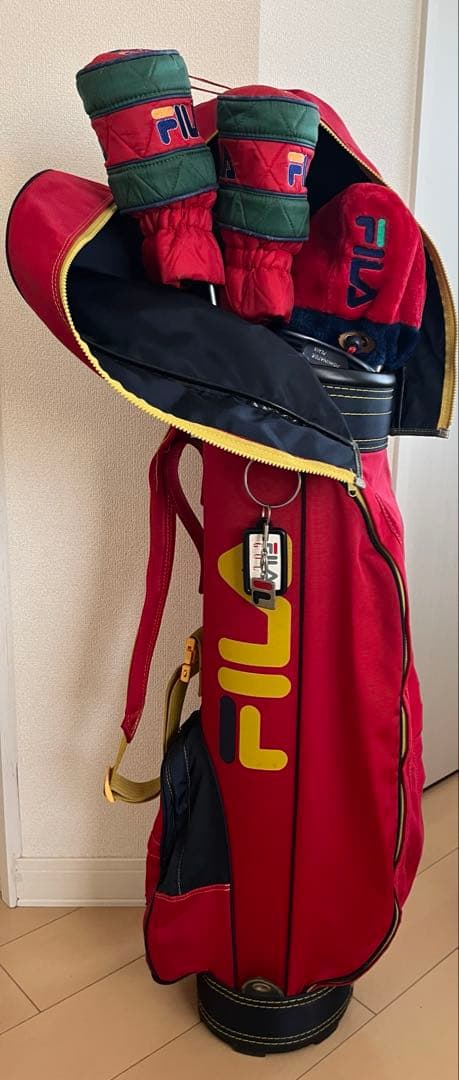 FILA キャディバッグ & クラブ12本セット　レッド