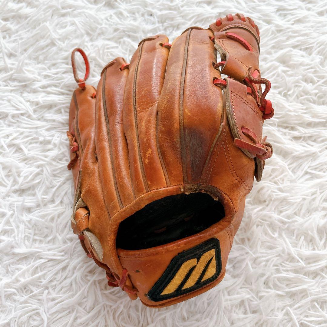 日本製　ミズノプロ　グローブ　ロゴ　ブラウン