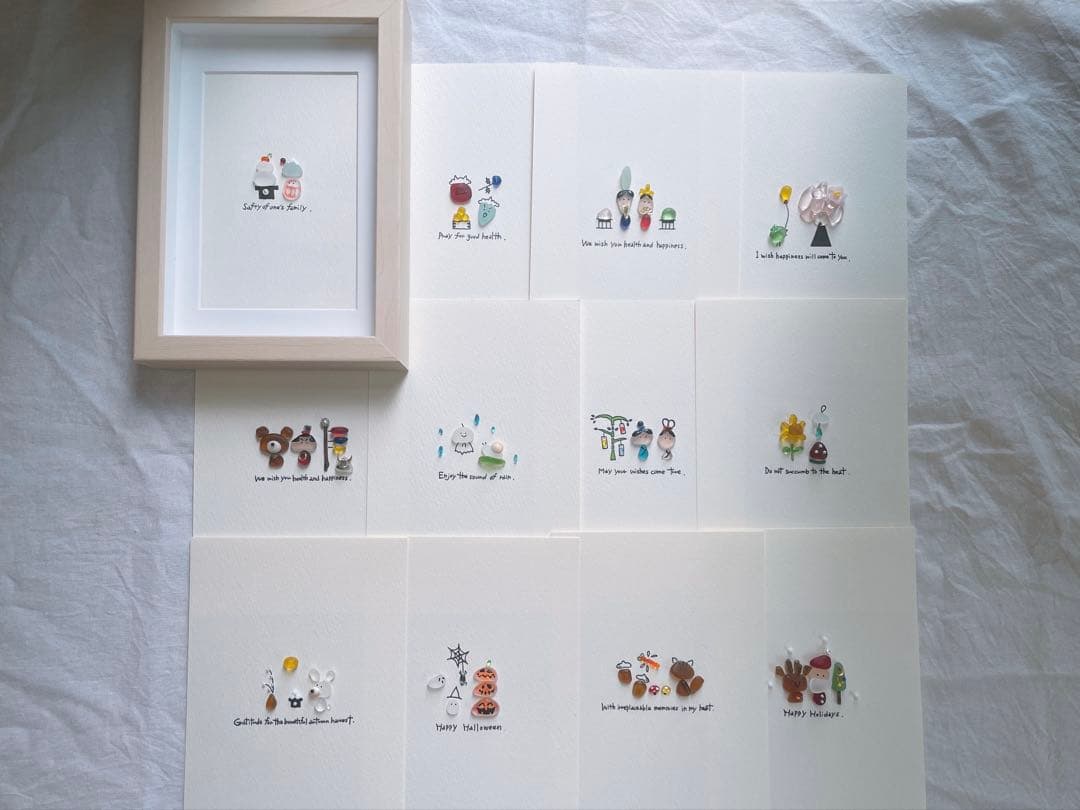 シーグラスアート　12か月カレンダー　　　　S-182