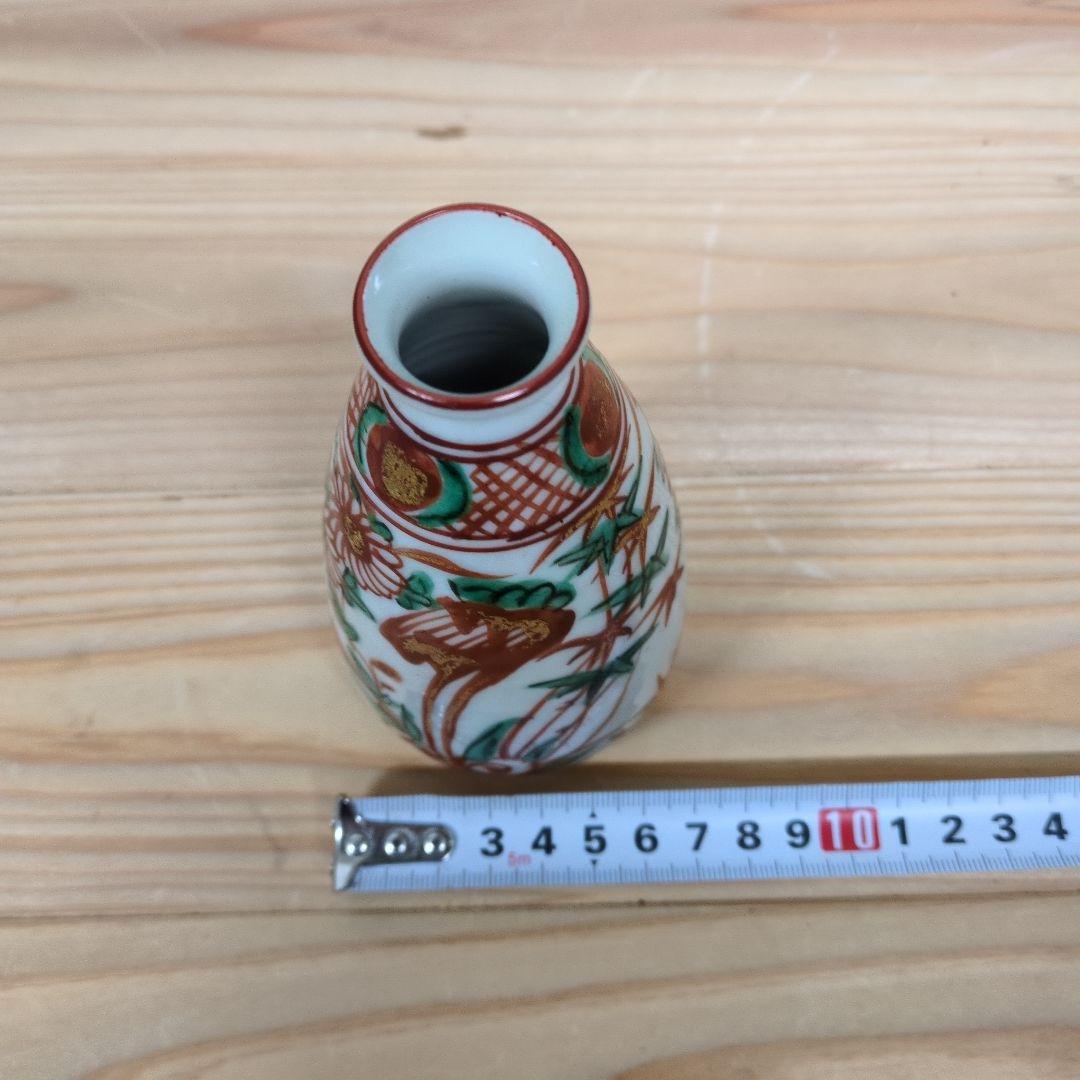 永楽善五郎　赤絵金彩徳利　１対