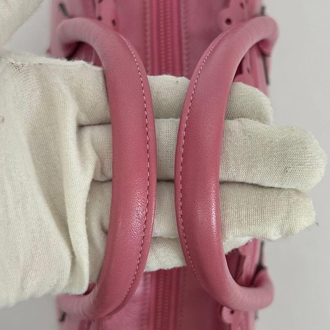 【美品】ヴィヴィアンウエストウッド トートバッグ フリル レザー オーブ ピンク