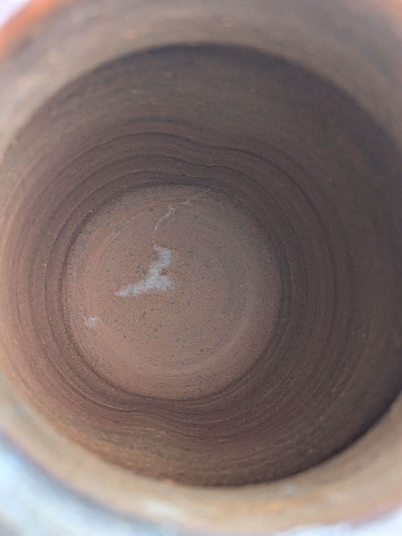 安井徹 備前焼 耳付窯変花入 共箱共布栞 花器 フラワーベース 花瓶 花生 置物