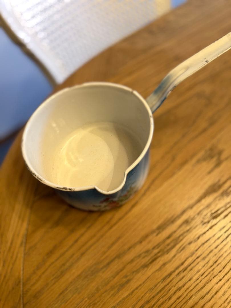 フランスアンティークホーローJapy社ウェディングセット片手鍋セット