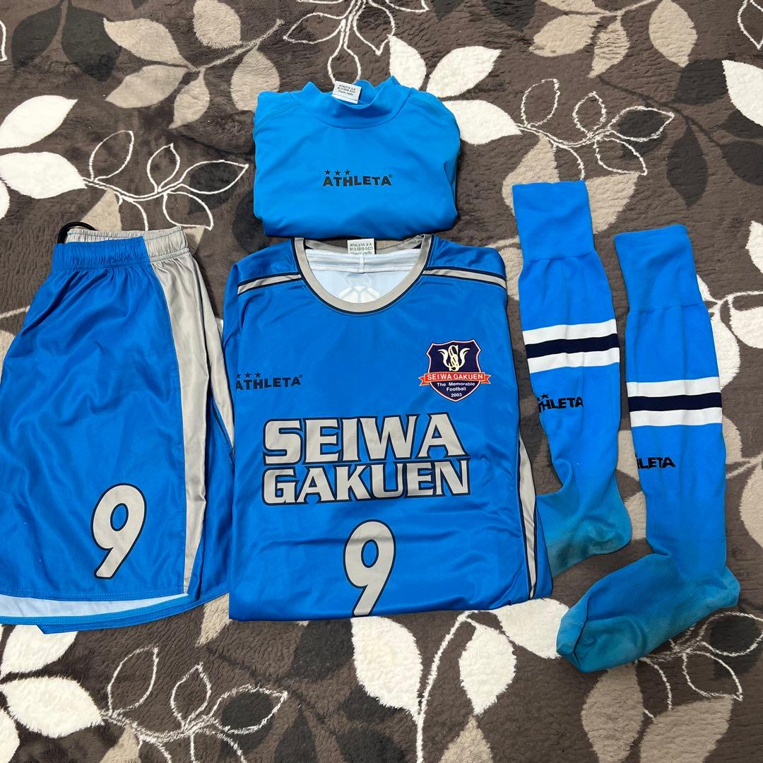 聖和学園サッカー部　アウェイユニフォームセット　9番　激レア