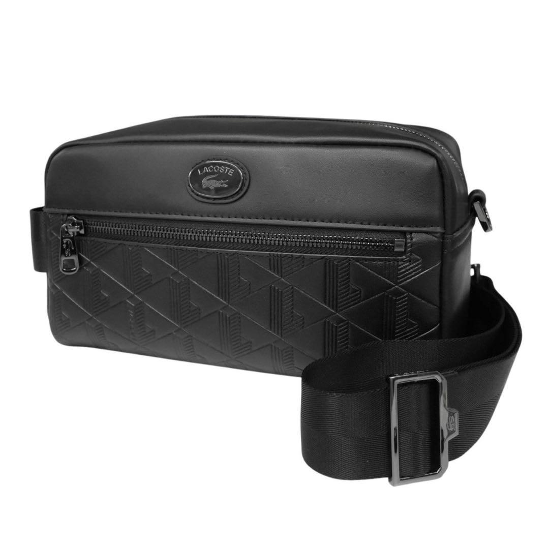 ラコステ レザーモノグラフショルダーポーチ