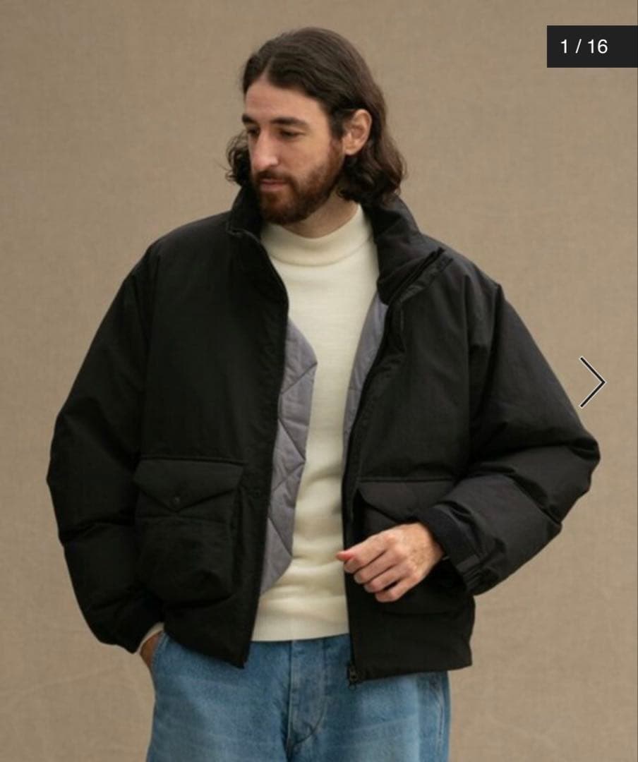 イ*ー様 NANGA ナンガ シーサイド ジャケット ブラック ダック ダウン