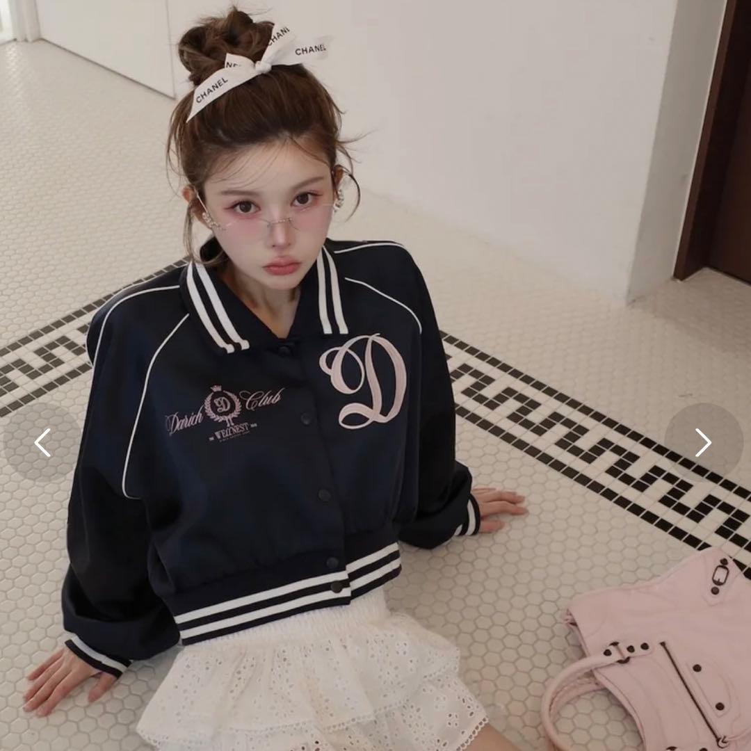 n*a様 【タグ付き】ダーリッチ Darich Clubスカジャン ネイビー