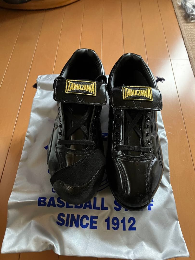 タマザワ 玉澤 野球スパイク 革底金具式 最高級野手用 26.5cm