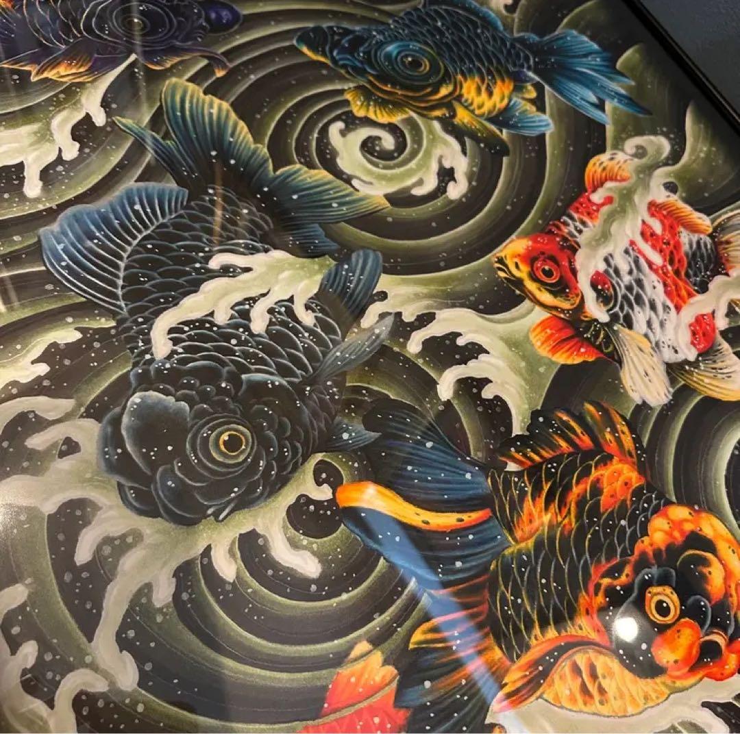 信州まなぶ×SATAbuilder's 金魚図　A1ポスター　佐田ビルダーズ