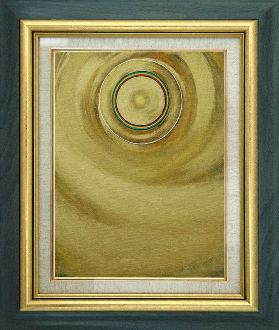 油絵 菅家令子 絵 絵画インテリア額付(黒) F6-G262023風景祈り希望跡