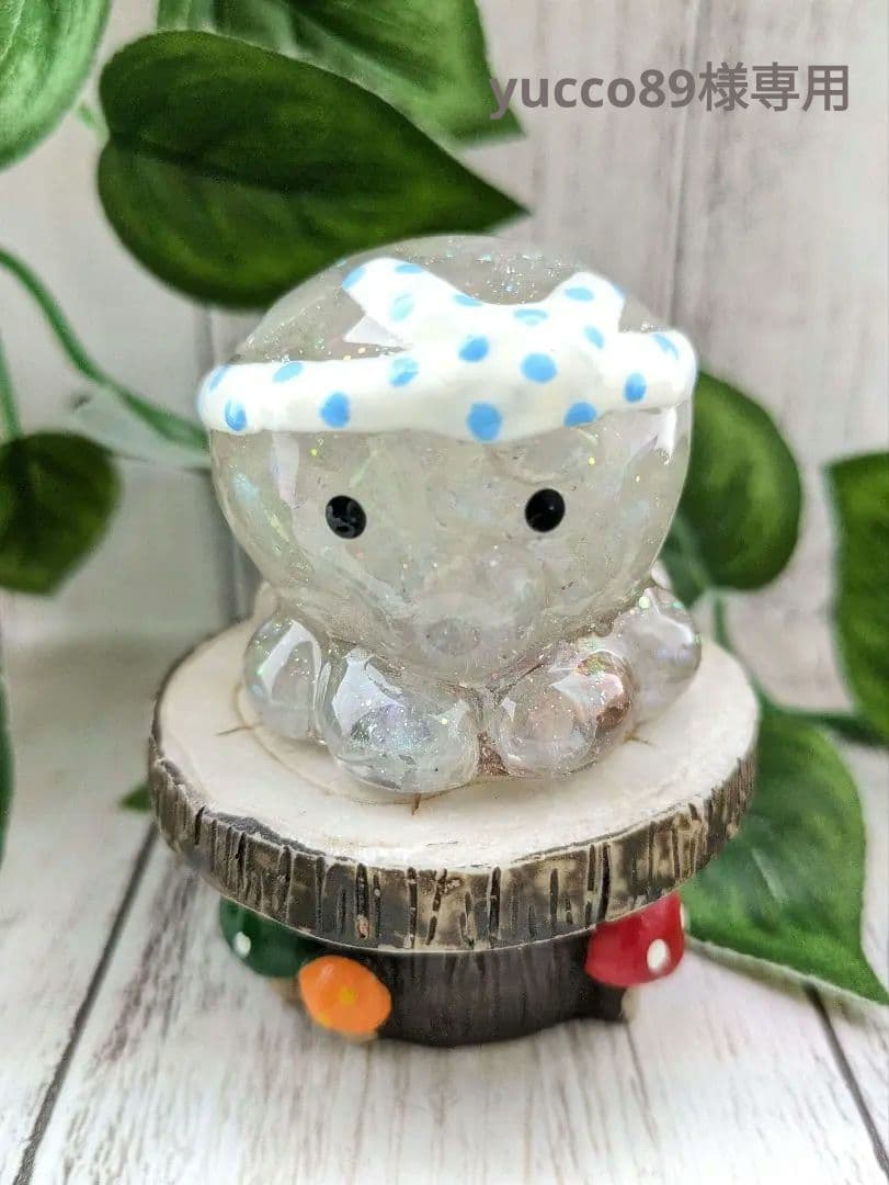 【yucco89】エンジェルオーラクォーツのたこちゃん形オルゴ☆他３点
