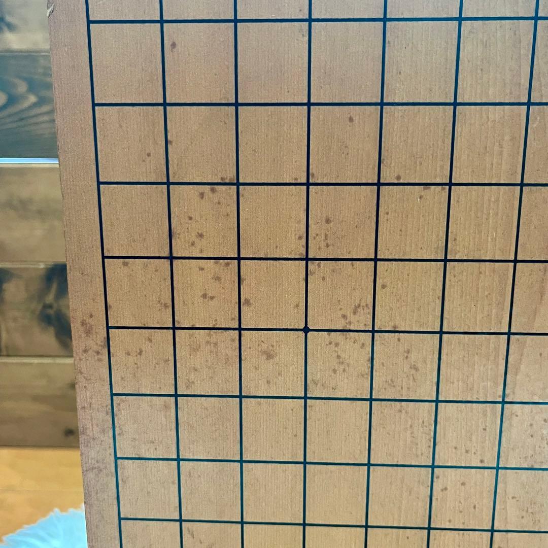 【onih0926】足付碁盤 厚さ約17.5cm 桐箱付き碁石 懐志作碁笥