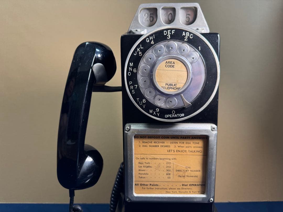 Hiro専用【レア】アメリカ公衆電話　アンティーク　電話機　レトロ　ビンテージ