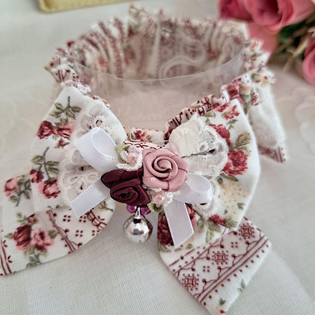 短毛シュシュ(ボーダーローズ)わんちゃん猫ちゃん用