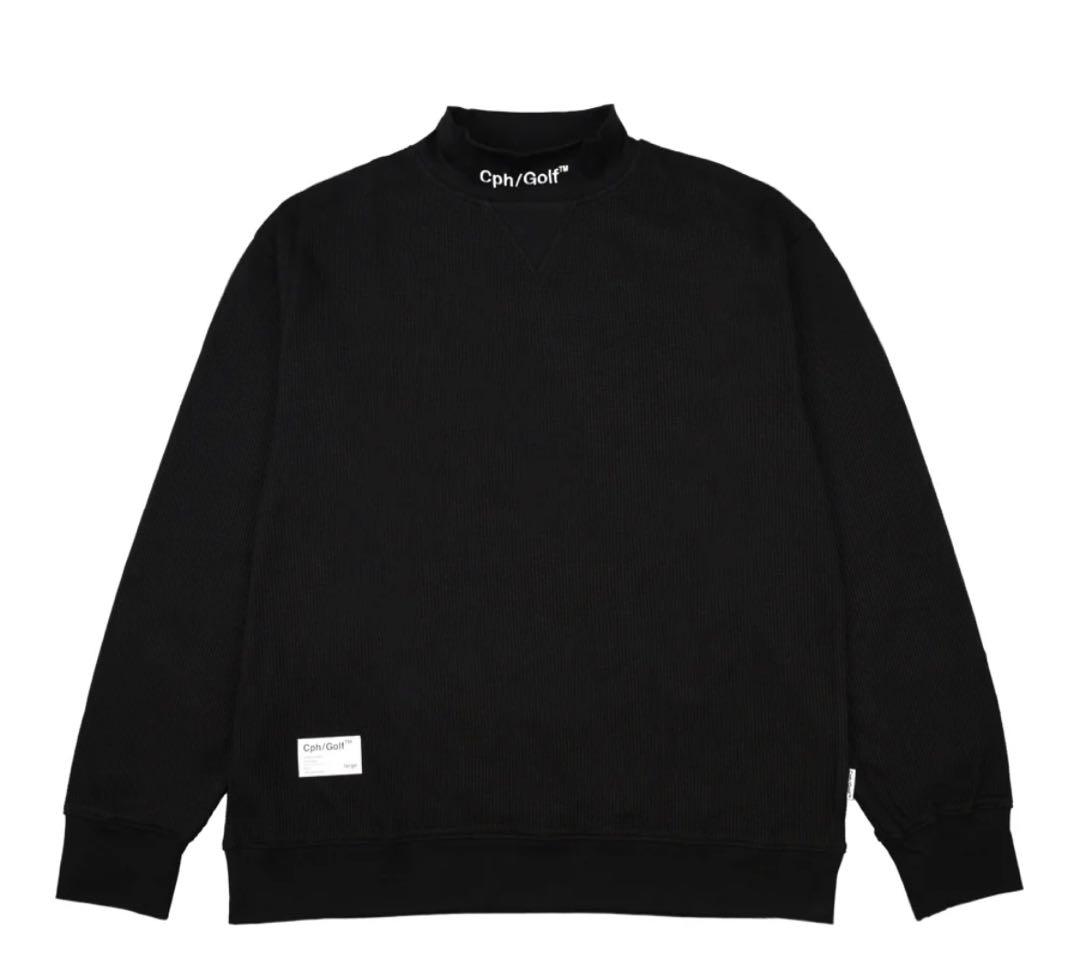 メンズウェア cph THERMAL LS MOCK NECK TEE BLACK