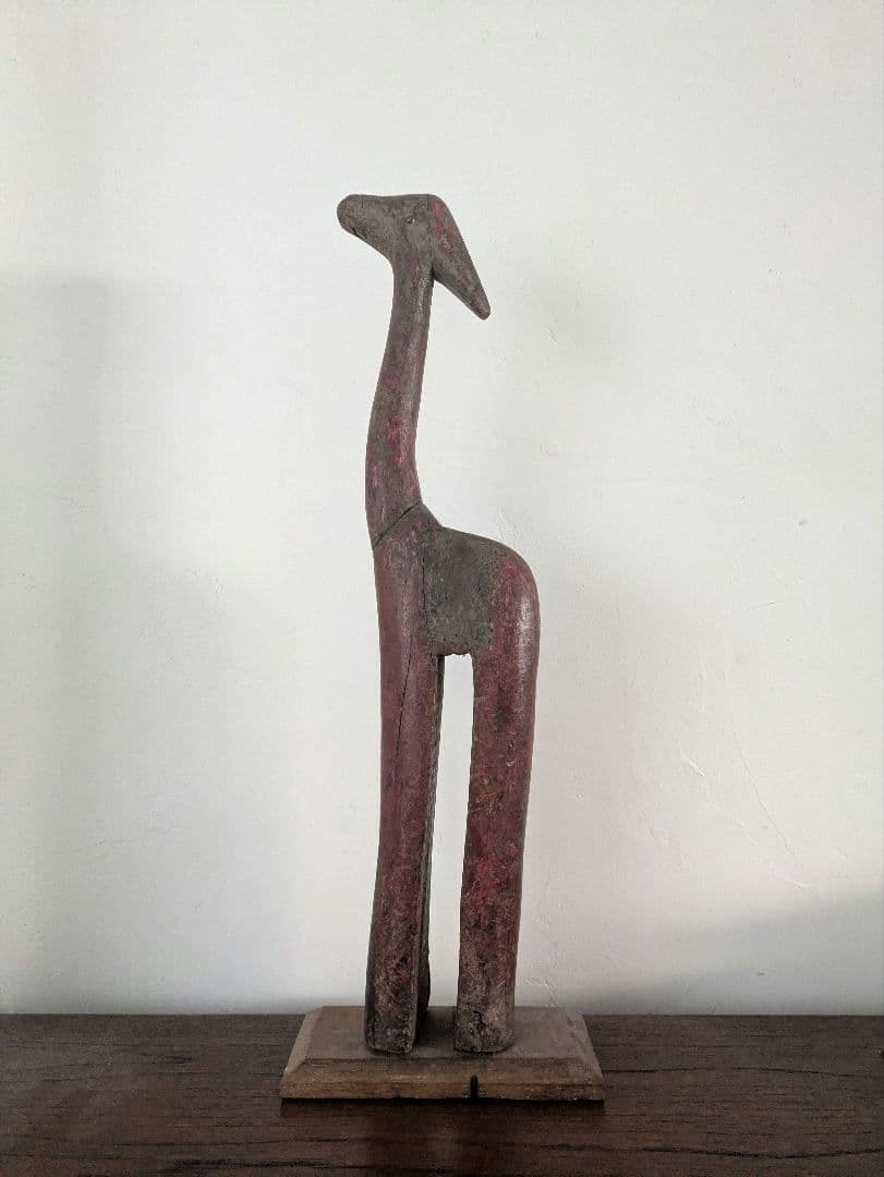 置物　アート　オブジェ　無垢　インド製　ヴィンテージ　アンティーク　木製