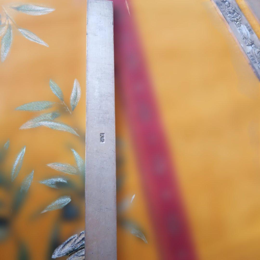 双龍戏珠、雲　彫刻　 銀等金属製 文鎮