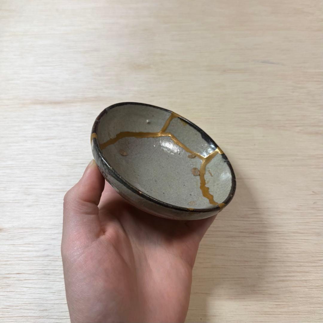 古唐津 皮鯨手 盃 山盃 桃山時代 江戸時代 陶片 初期伊万里 金継ぎ 古美術