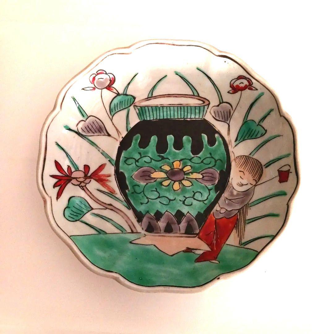 古伊万里 色絵 輪花 なます皿