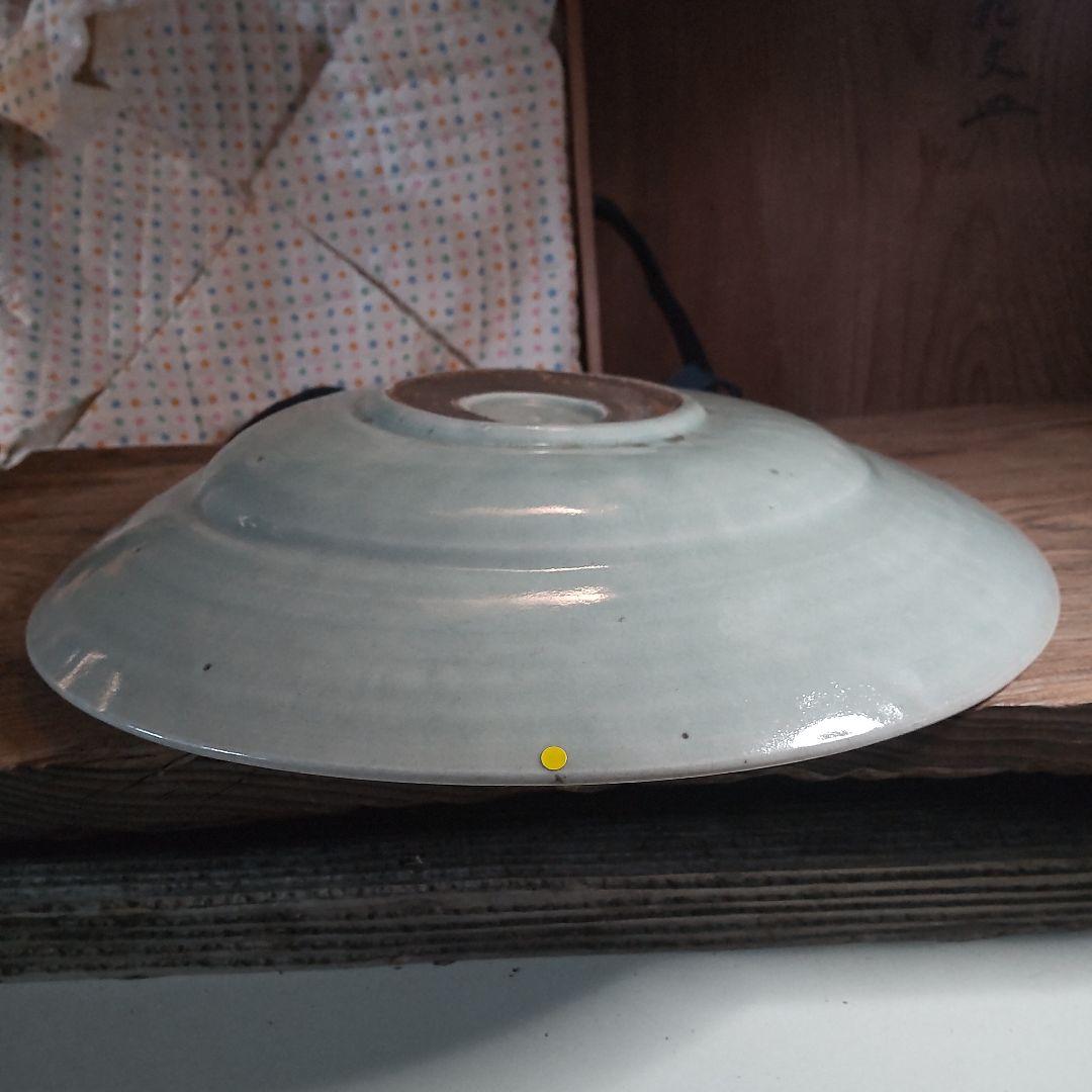 初期伊万里～淡青磁草花文様尺越大皿