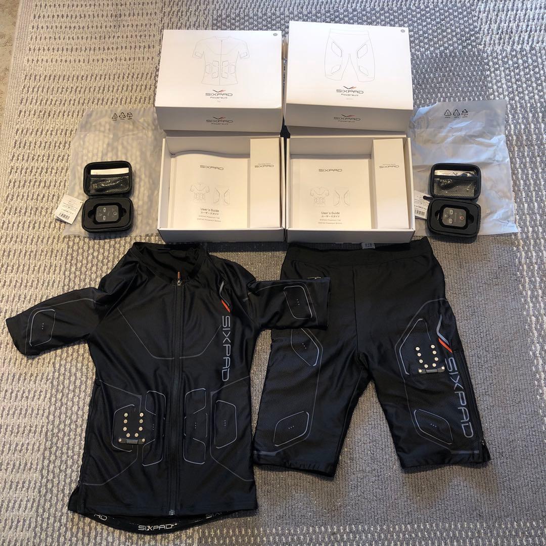 み*!様 シックスパッド パワースーツ　トップ（Mサイズ）＆ボトム（Lサイズ）セ