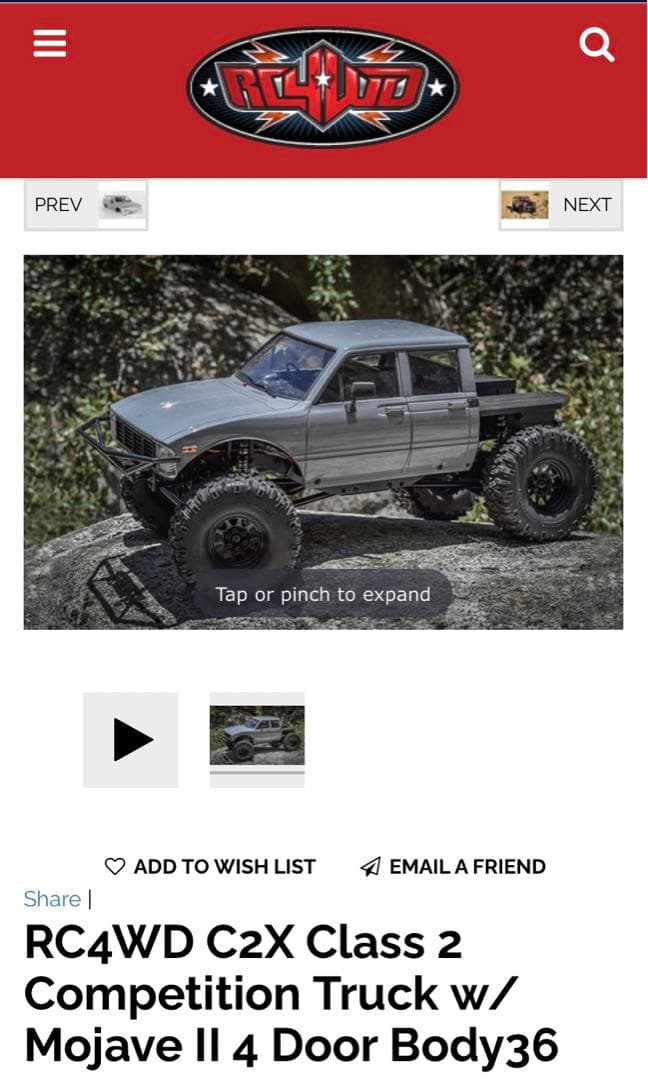 新品未開封RC4WD C2X Class 2 Competition Truck