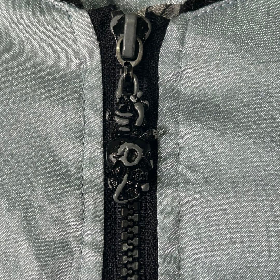 Ed Hardy スカジャン 両面刺繍 黒 水色