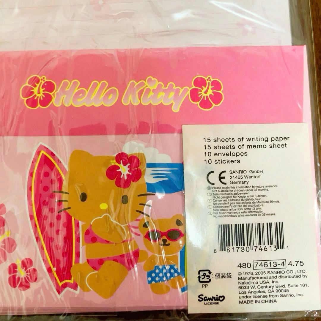 海外限定 ハローキティレターセット サーフィン 日焼けキティ　入手困難　2005