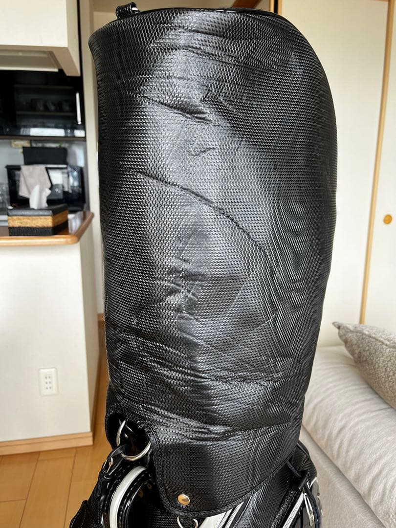 美品adabat アダバット カート型キャディバッグ　ブラック　9型　エナメル