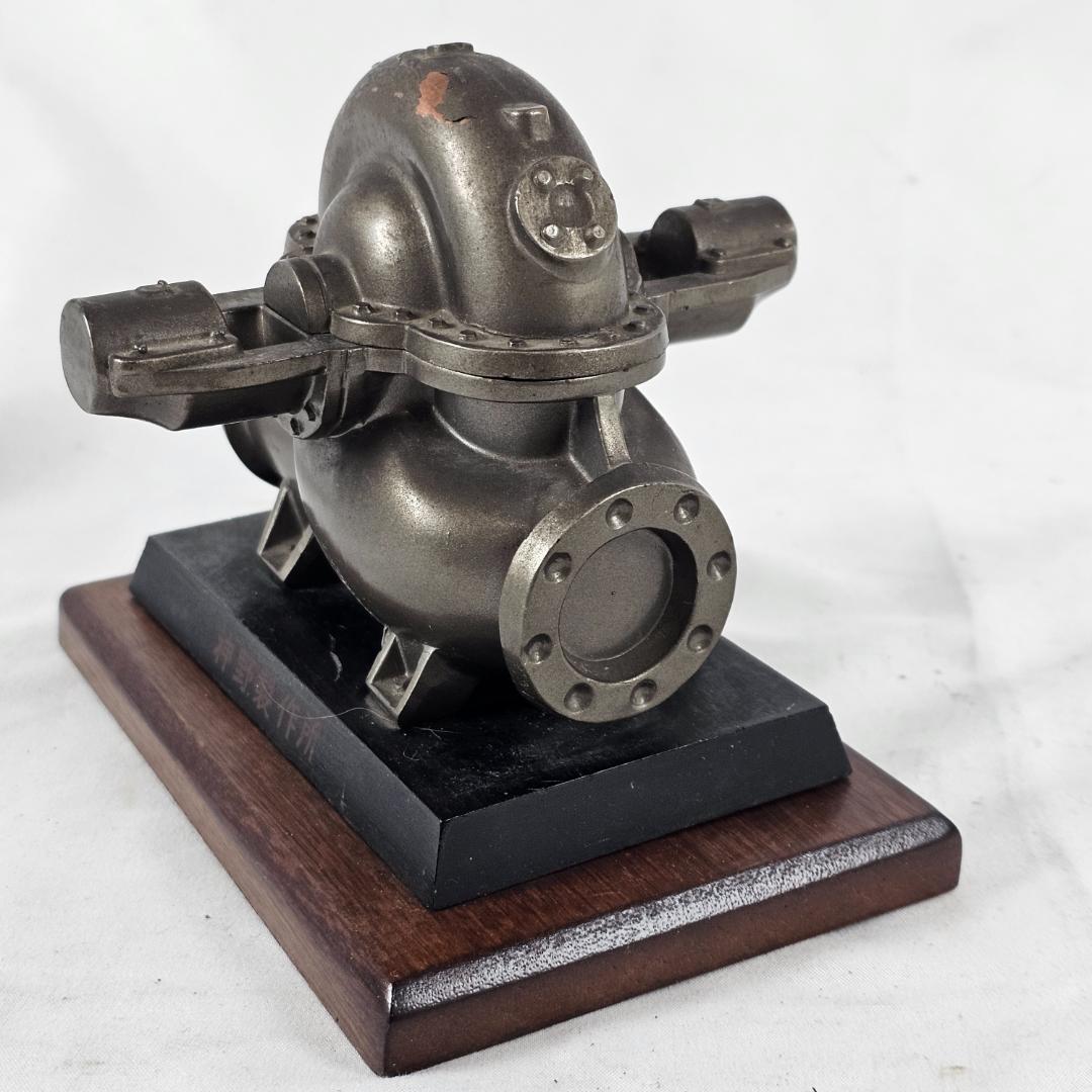希少 1958年 神野製作所 ジンノポンプ 記念模型 文鎮 昭和レトロ オブジェ