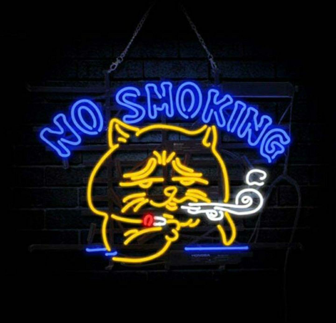 ネオンサイン　NOSMOKING 禁煙　表示　オーダーメイ　看板　バード