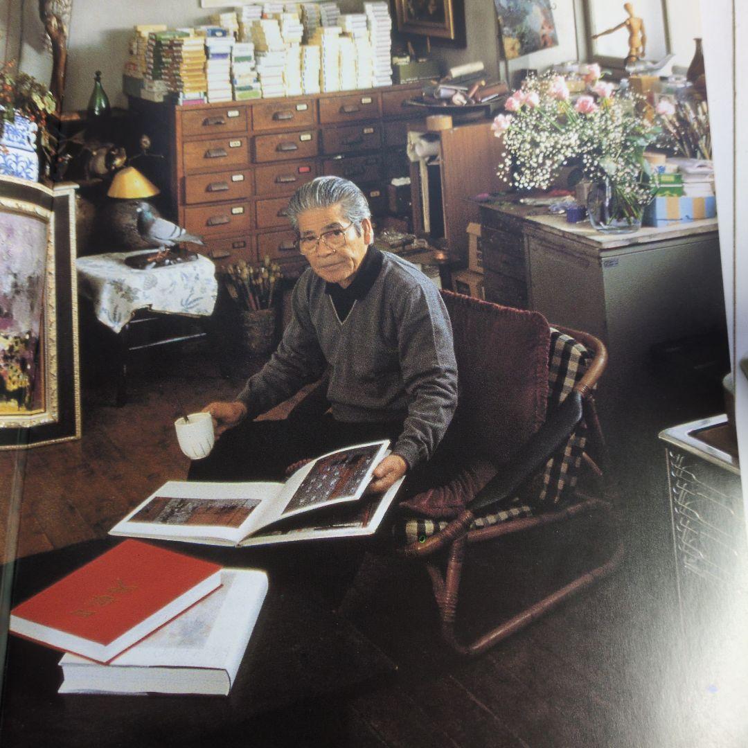 【真　作】大内田茂士、抽象画、「静物」、油彩SM、サイン有、箱無、画集付